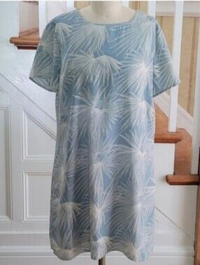 LULU'S Cancun Calling Blue Shift Dress Size Large